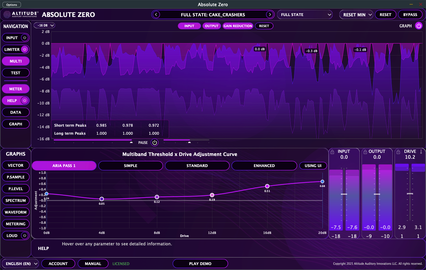 MULTI Panel - Simple curve editor for threshold-to-drive mapping