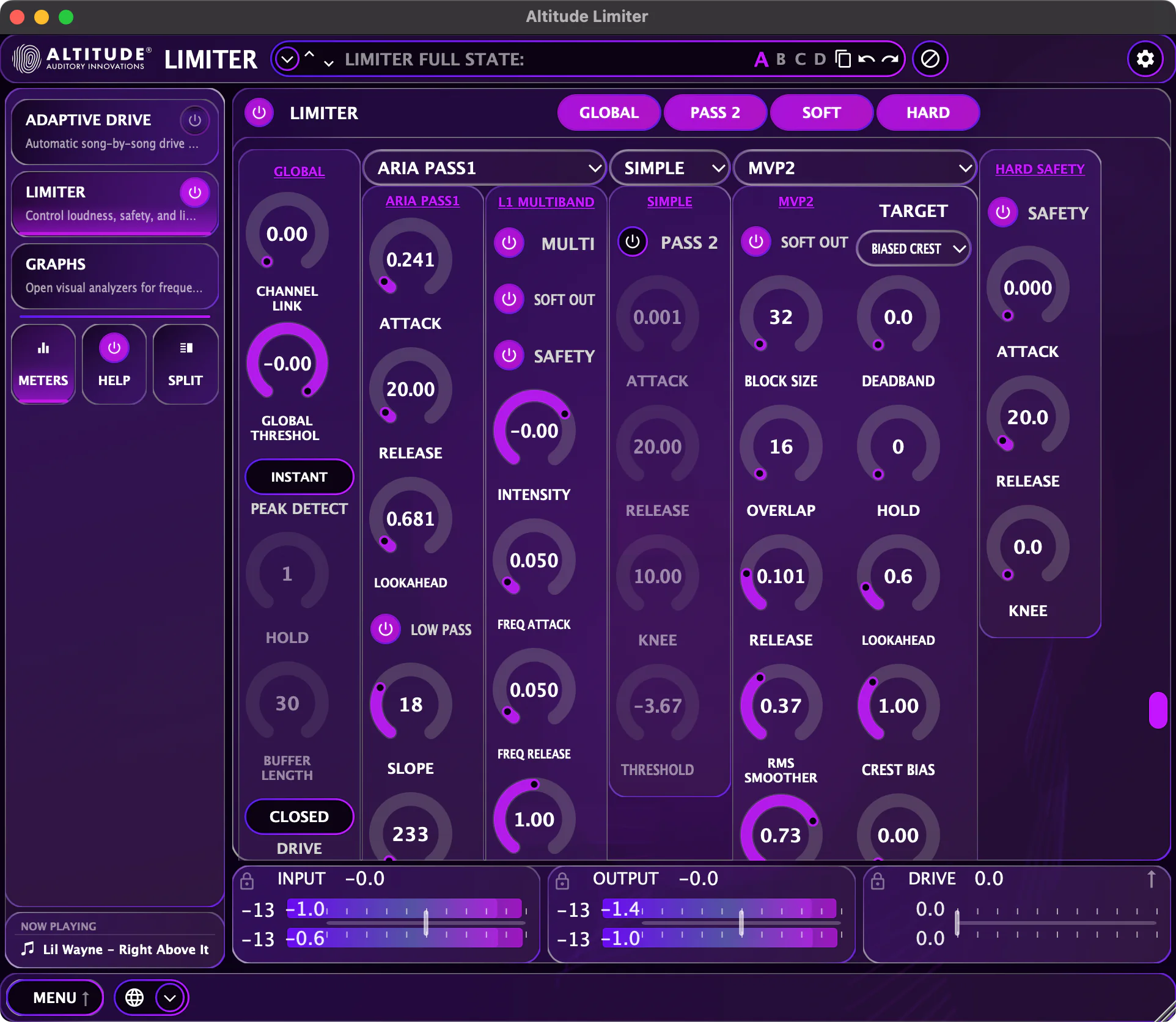 Altitude Limiter — full six-column modular configuration