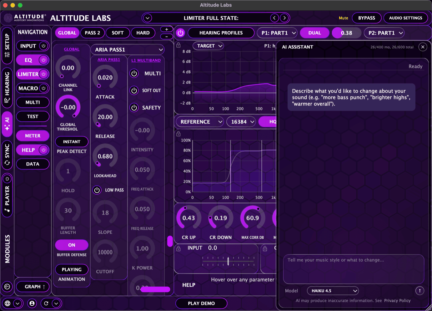 AI Assistant Panel — Advanced View