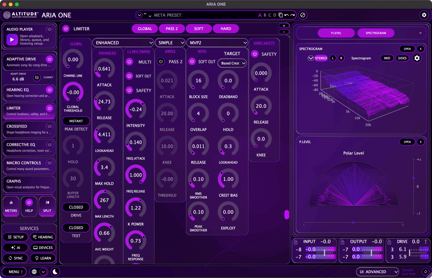 Limiter Workspace — Advanced View