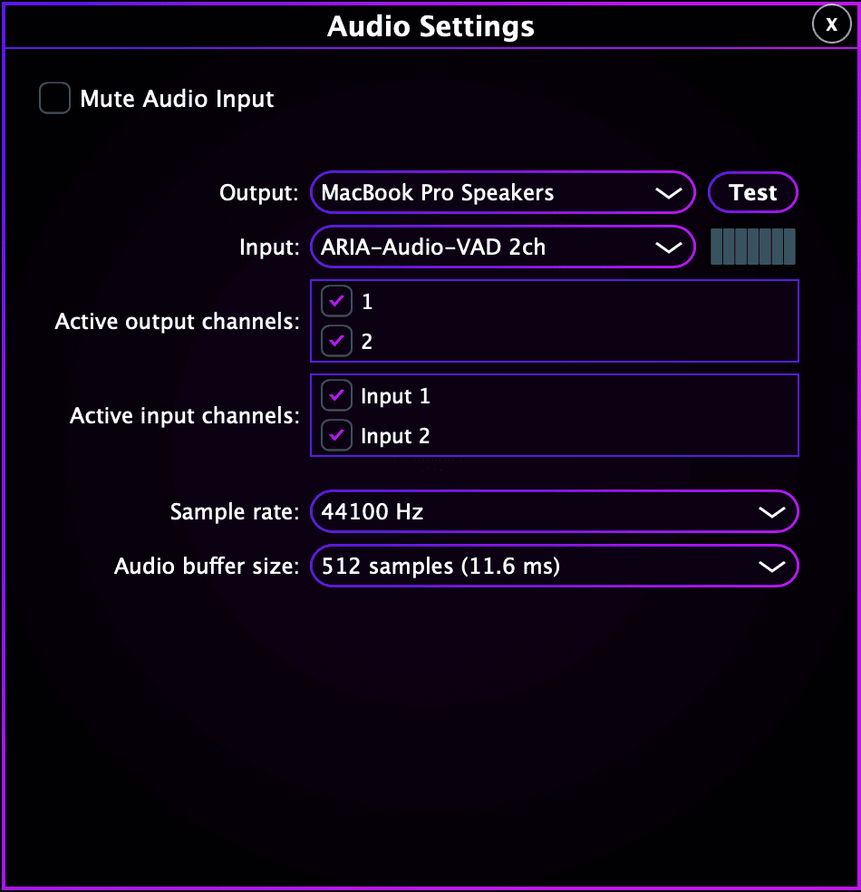 Audio Settings