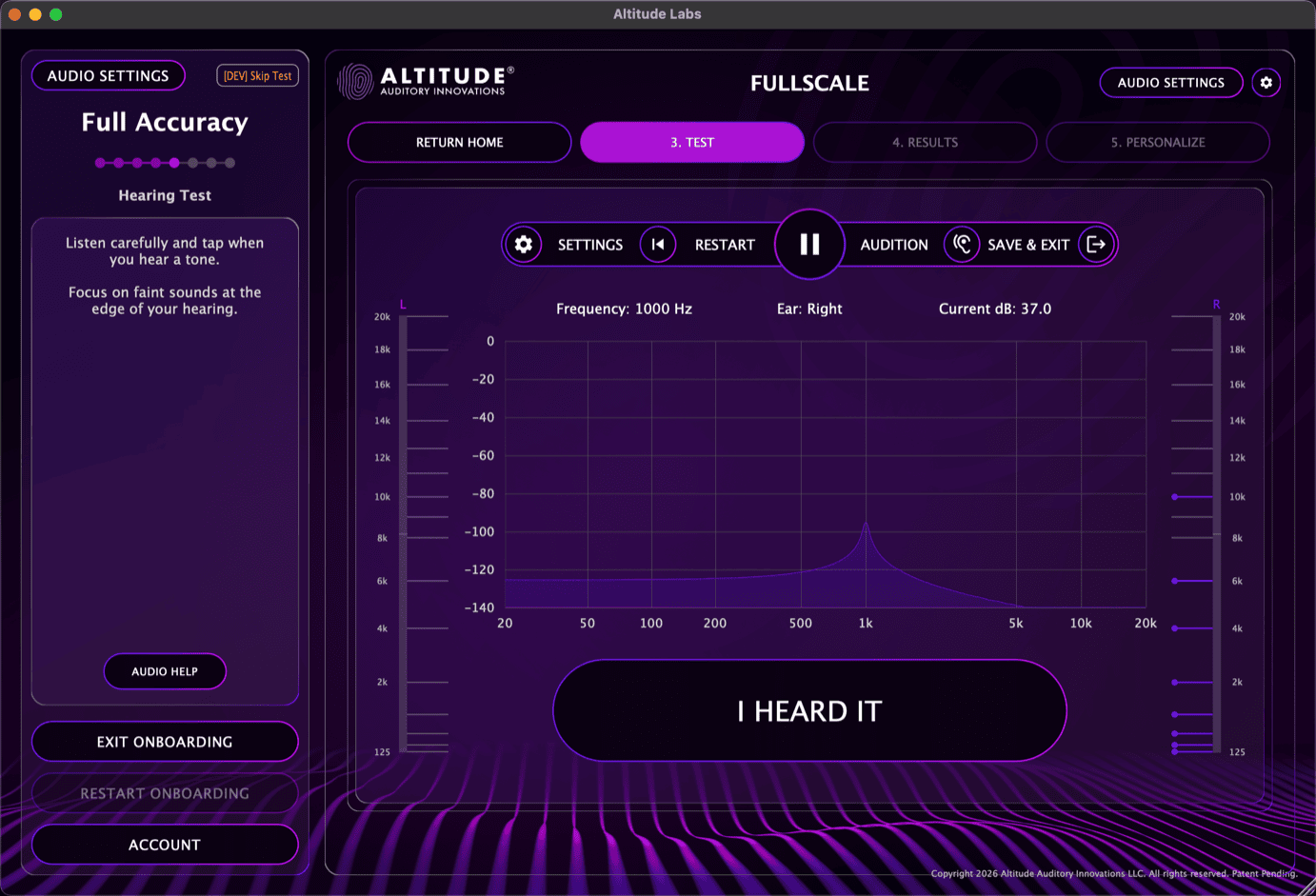FullScale Hearing Test