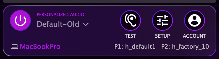Sound status strip