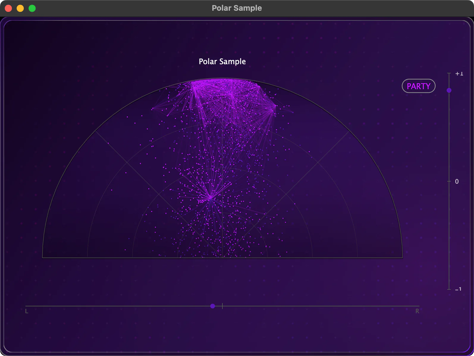 Altitude Limiter Polar Sample — stereo field and phase correlation visualization
