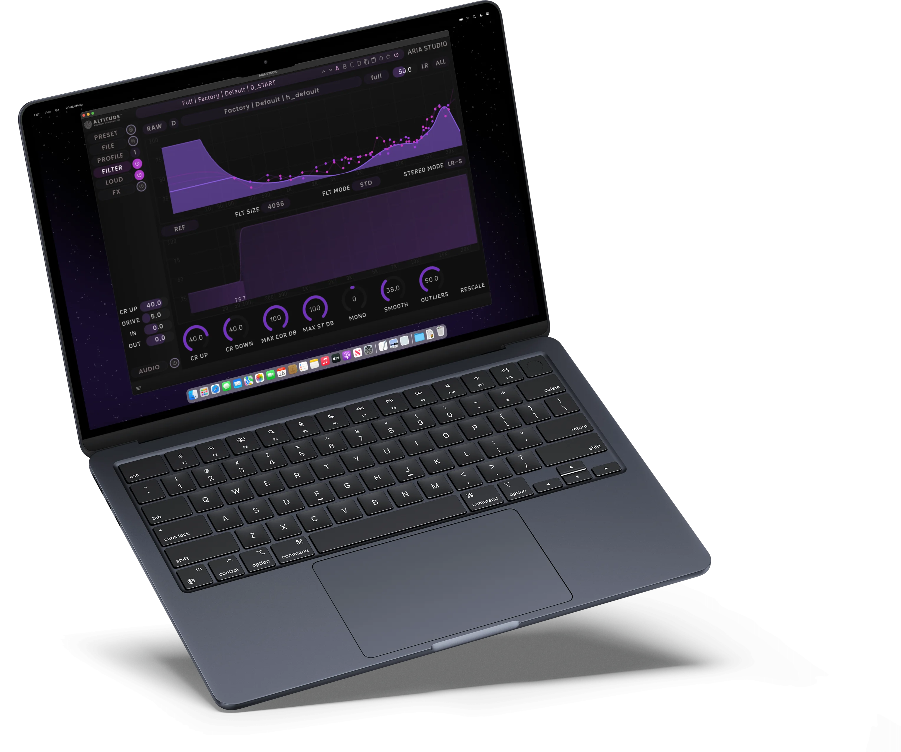 MacBook Air with ARIA Studio