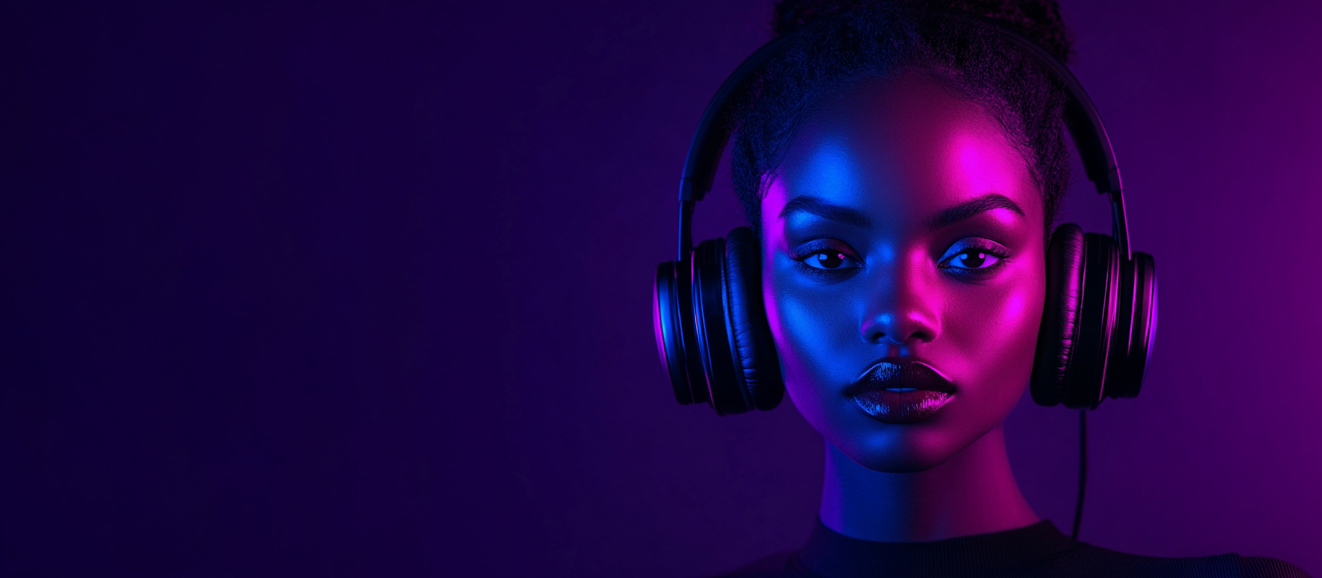 Woman with headphones