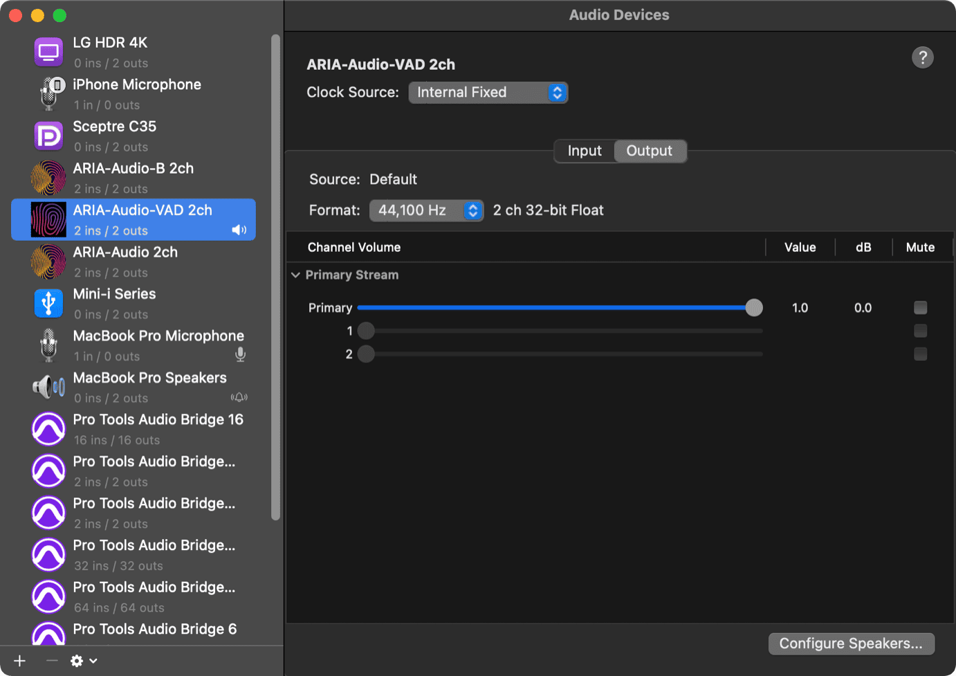 macOS Samplingrate – Audio-MIDI-Setup