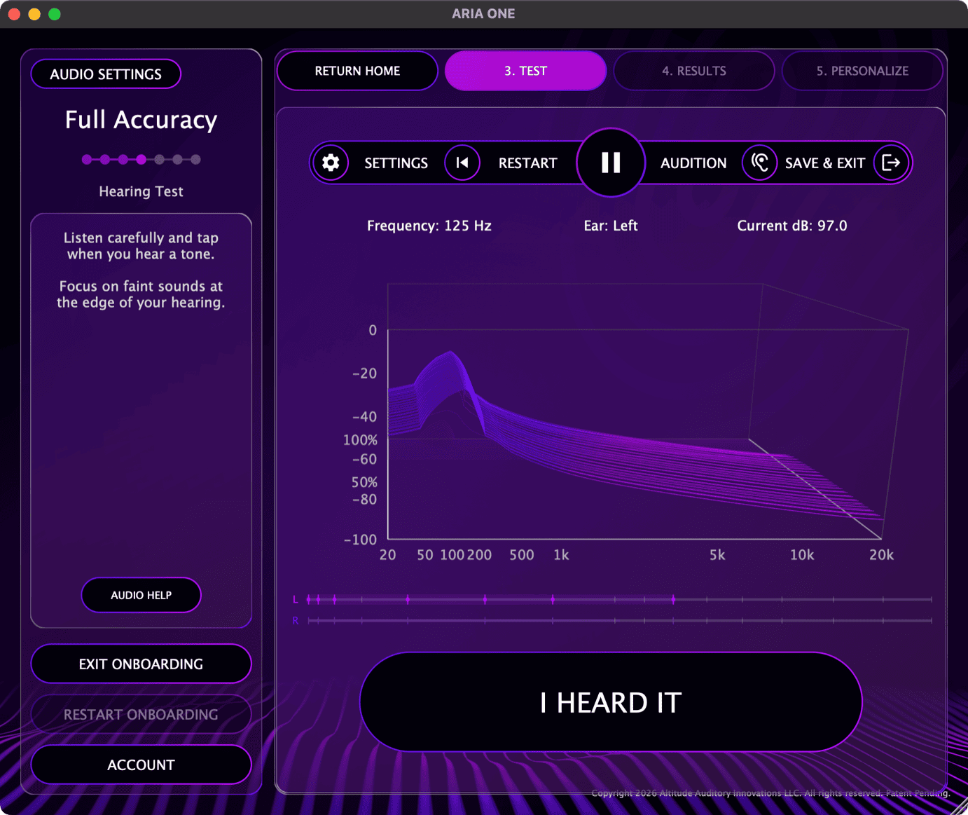 Active Test Screen — Advanced View