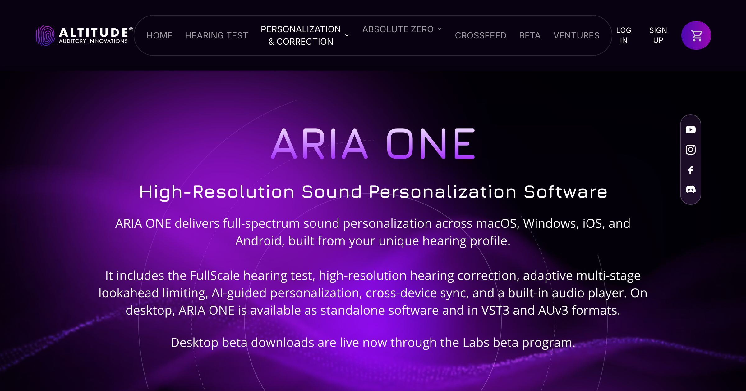 Altitude - ARIA ONE | Hearing Correction, AI Presets, Adaptive