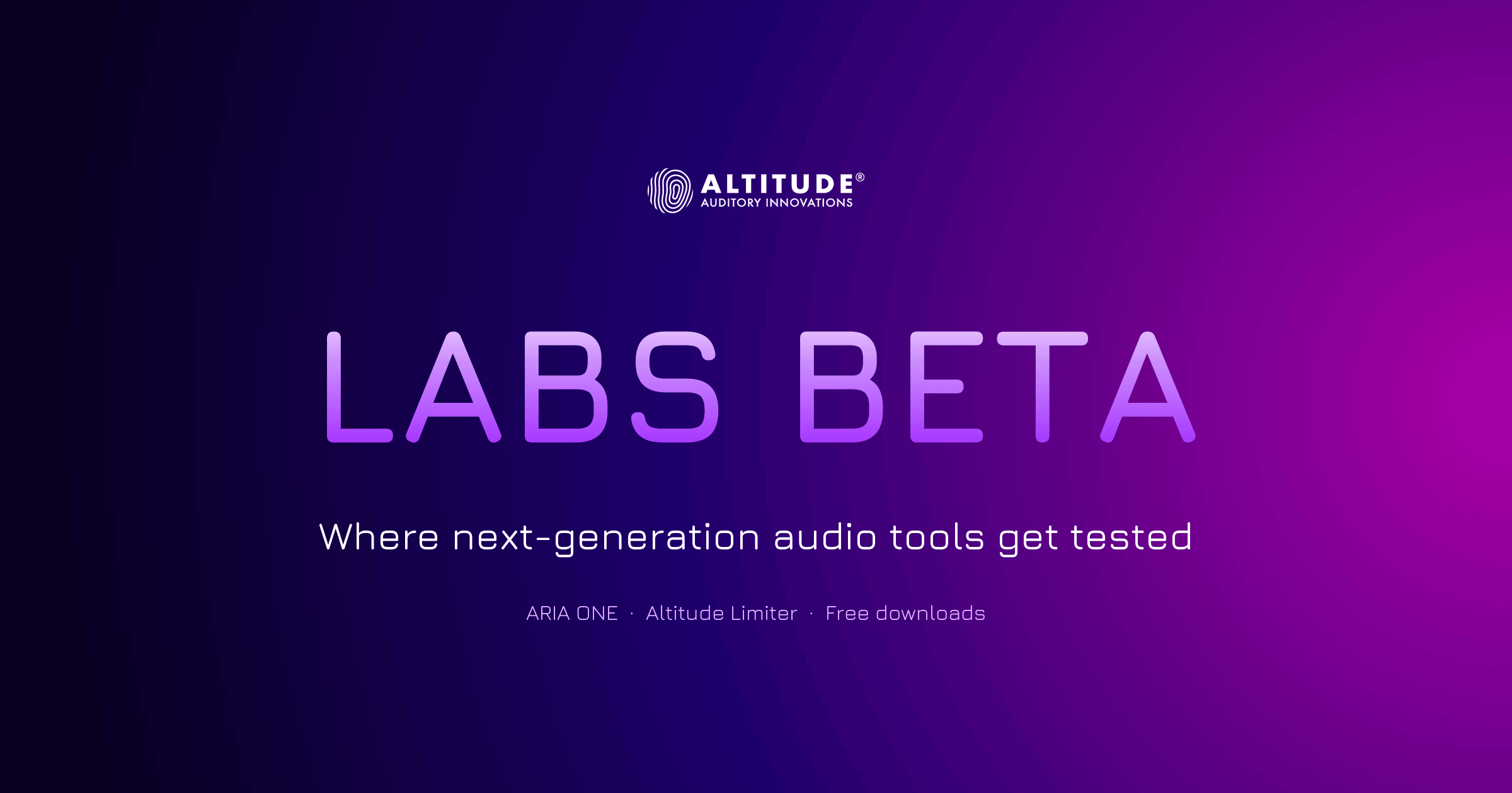 Altitude - ARIA ONE — Labs Beta Program (Concluded)